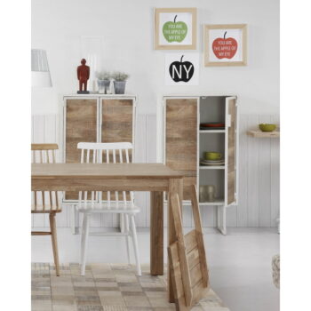 Jedálenský rozkladací stôl z dubového dreva Kave Home, 180 x 90 cm - Image 8