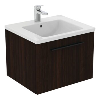 Tmavohnedá závesná skrinka pod umývadlo v dekore duba 60x44 cm i.Life B – Ideal Standard – Obrázok 3