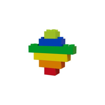 Súprava stavebných kociek ku guličkovej dráhe Hubelino Rainbow, 120 ks - Image 2