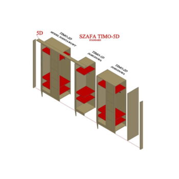 Biela šatníková skriňa z bukového dreva so zrkadlom 252x220 cm Timo – Olivia Living – Obrázok 2