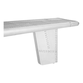 Kovový okrúhly konferenčný stolík v striebornej farbe 55x130 cm Avro – Premier Housewares - Image 3