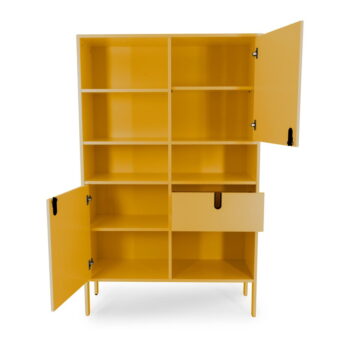 Žltá knižnica Tenzo Uno, výška 176 cm – Obrázok 3