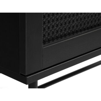 Čierna skrinka v dekore duba 80x135 cm Pensacola – Unique Furniture - Image 7