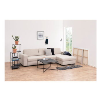 Čierny sklenený regál 35x83 cm Seaford – Actona - Image 3