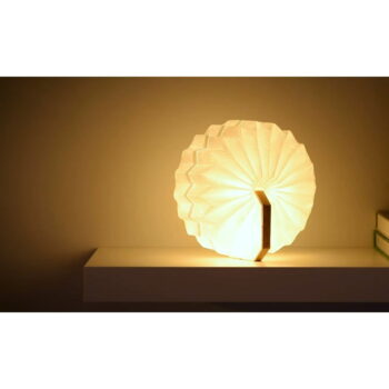Hnedá/svetlohnedá LED stolová lampa so stmievačom (výška  3,5 cm) Accordion – Gingko - Image 3