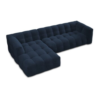 Modrá zamatová rohová pohovka Windsor & Co Sofas Vesta, levý roh - Image 4