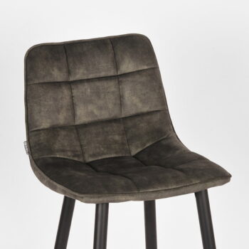Khaki zamatové barové stoličky v súprave 2 ks 94 cm Jelt – LABEL51 - Image 4
