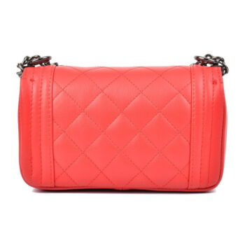 Červená kožená listová kabelka Isabella Rhea Mari – Obrázok 2