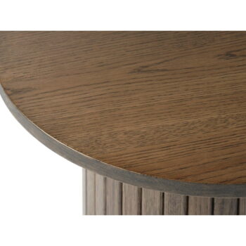 Okrúhly odkladací stolík v dekore duba ø 50 cm Nola – Unique Furniture - Image 3