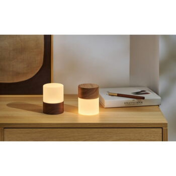 Stmievateľná stolová lampa v prírodnej farbe so skleneným tienidlom (výška 10,5 cm) Lemelia - Gingko – Obrázok 8