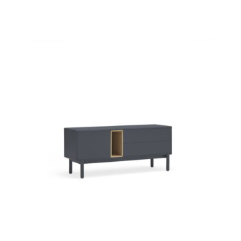 Tmavosivý TV stolík 140x56 cm Corvo - Teulat - Image 2