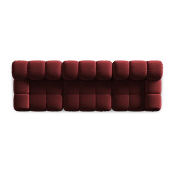 Červená zamatová pohovka 282 cm Bellis – Micadoni Home - Image 4