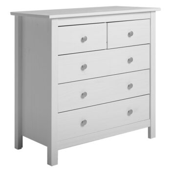 Biela vysoká komoda z borovicového dreva 79x80 cm Berna – Marckeric - Image 2