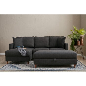 Antracitová rohová pohovka (ľavý roh) Eva – Balcab Home - Image 5