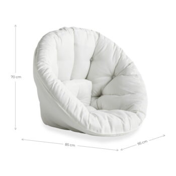 Biele rozkladacie kreslo vhodné do exteriéru Karup Design Design OUT™ Nido White - Image 8