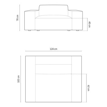 Béžové zamatové kreslo Jodie – Micadoni Home – Obrázok 6