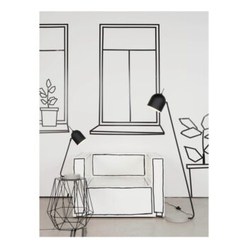 Čierno-sivá stolová lampa s kovovým tienidlom (výška 57 cm) Madrid – it's about RoMi - Image 3