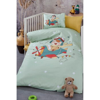 4-dielne bavlnené detské obliečky do postieľky s plachtou 100x150 cm Pilot – Mila Home