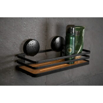 Čierna kúpeľňová polica Wenko Alba – Obrázok 4