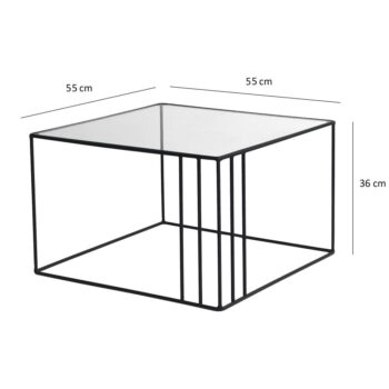 Čierny konferenčný stolík 55x55 cm Outline - Neostill – Obrázok 8