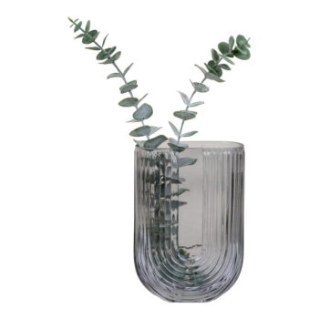 Svetlosivá sklenená váza (výška 19 cm) – House Nordic - Image 5
