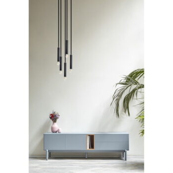 Modrý/sivý TV stolík 180x56 cm Corvo – Teulat - Image 6