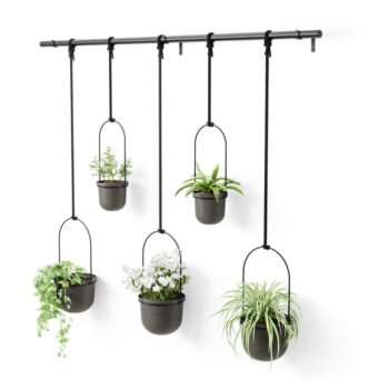 Plastový obal na kvetináč 5 ks  na bylinky/závesný a nástenný  ø 7,5 cm Triflora – Umbra - Image 9