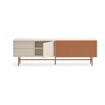 TV stolík v béžovo-tehlovej farbe 180x56 cm Nube – Teulat - Image 3