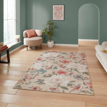 Béžový prateľný behúň 61x170 cm Pipa Floral – Catherine Lansfield - Image 3