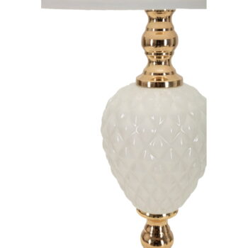 Biela stolová lampa s textilným tienidlom (výška 44 cm) Torre – Mauro Ferretti - Image 4