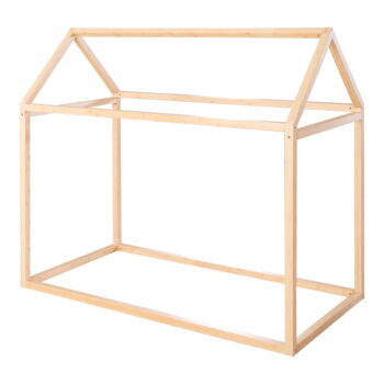 Domčeková detská posteľ v prírodnej farbe 70x140 cm Montessori – Roba