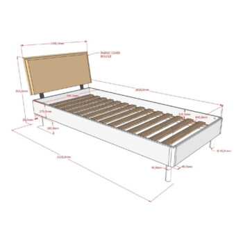 Detská posteľ z dubového dreva v prírodnej farbe 90x200 cm Forrest - Vipack - Image 4