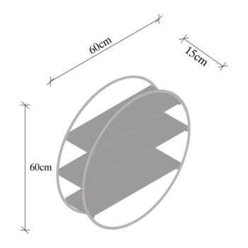 Poschodová polica zo smrekového dreva v prírodnej farbe 60 cm Tulipa – Kalune Design - Image 8