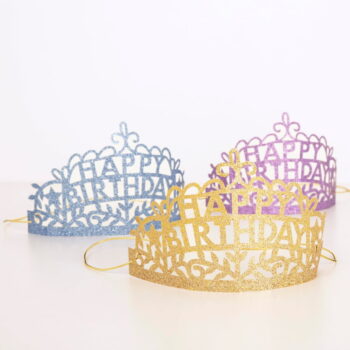 Papierové korunky v súprave 8 ks Happy Birthday – Meri Meri - Image 9