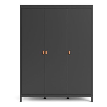 Čierna šatníková skriňa 150x199 cm Madrid – Tvilum - Image 11