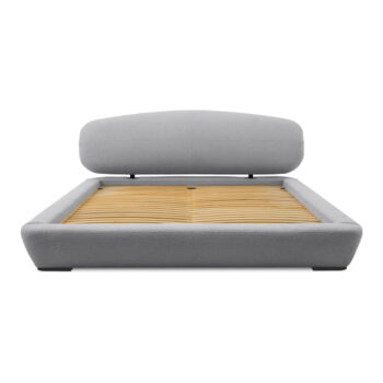 Sivá čalúnená dvojlôžková posteľ s roštom 180x200 cm Odette – Scandic – Obrázok 3