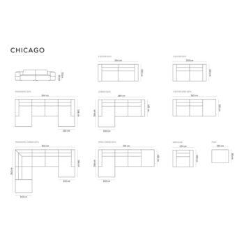 Krémová rohová pohovka (pravý roh/do "U") Chicago – Cosmopolitan Design - Image 6
