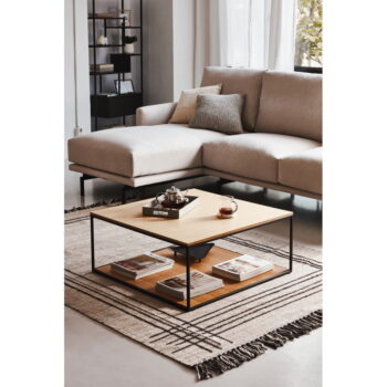 Konferenčný stolík s doskou v dubovom dekore 80x80 cm Yona - Kave Home - Image 6