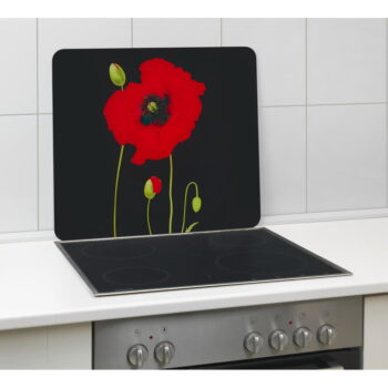 Kryt na stenu pri sporáku z tvrdeného skla 50x56 cm Poppy - Maximex – Obrázok 2