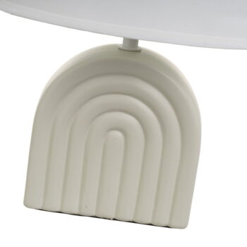 Bielo-béžová keramická stolová lampa s textilným tienidlom (výška 31 cm) – Casa Selección - Image 4
