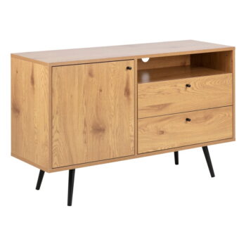 TV stolík v dekore duba v čierno-prírodnej farbe 124x75 cm Wilma – Actona – Obrázok 2