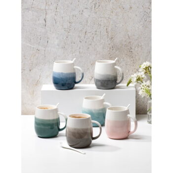 Modrý porcelánový hrnček 380 ml Immerse – Ladelle - Image 2