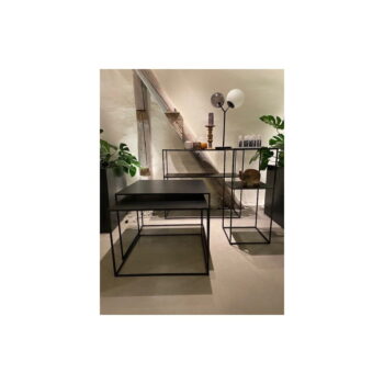 Čierne kovové konferenčné stolíky v súprave 2 ks 65x65 cm Pebble – Unique Furniture – Obrázok 4