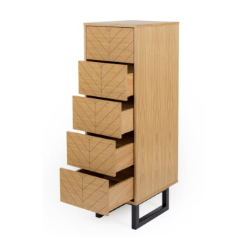 Komoda v dubovom dekore Woodman Camden Herringbone, 40 x 123 cm - Image 3