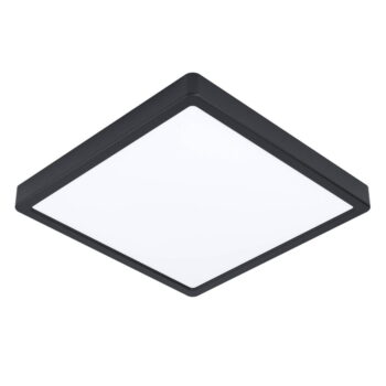 Čierne LED stropné svietidlo 28,5x28,5 cm FUEVA 5 – EGLO