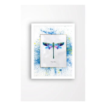 Nástenný obraz na plátne v bielom ráme Tablo Center Dragonfly, 29 × 24 cm – Obrázok 2