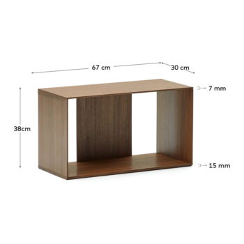 Modulárny policový systém v dekore orecha v prírodnej farbe 67x38 cm Litto – Kave Home – Obrázok 6