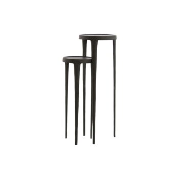 Kovové okrúhle odkladacie stolíky v súprave 2 ks ø 35 cm Tobias – Light & Living – Obrázok 3