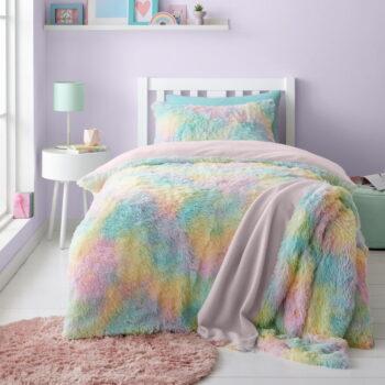 Detské obliečky na dvojlôžko z mikroplyšu 200x200 cm Rainbow Cuddly – ​​Catherine Lansfield - Image 6