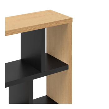 Knižnica v dekore duba v čierno-prírodnej farbe 70x198 cm Berlin – TemaHome – Obrázok 6